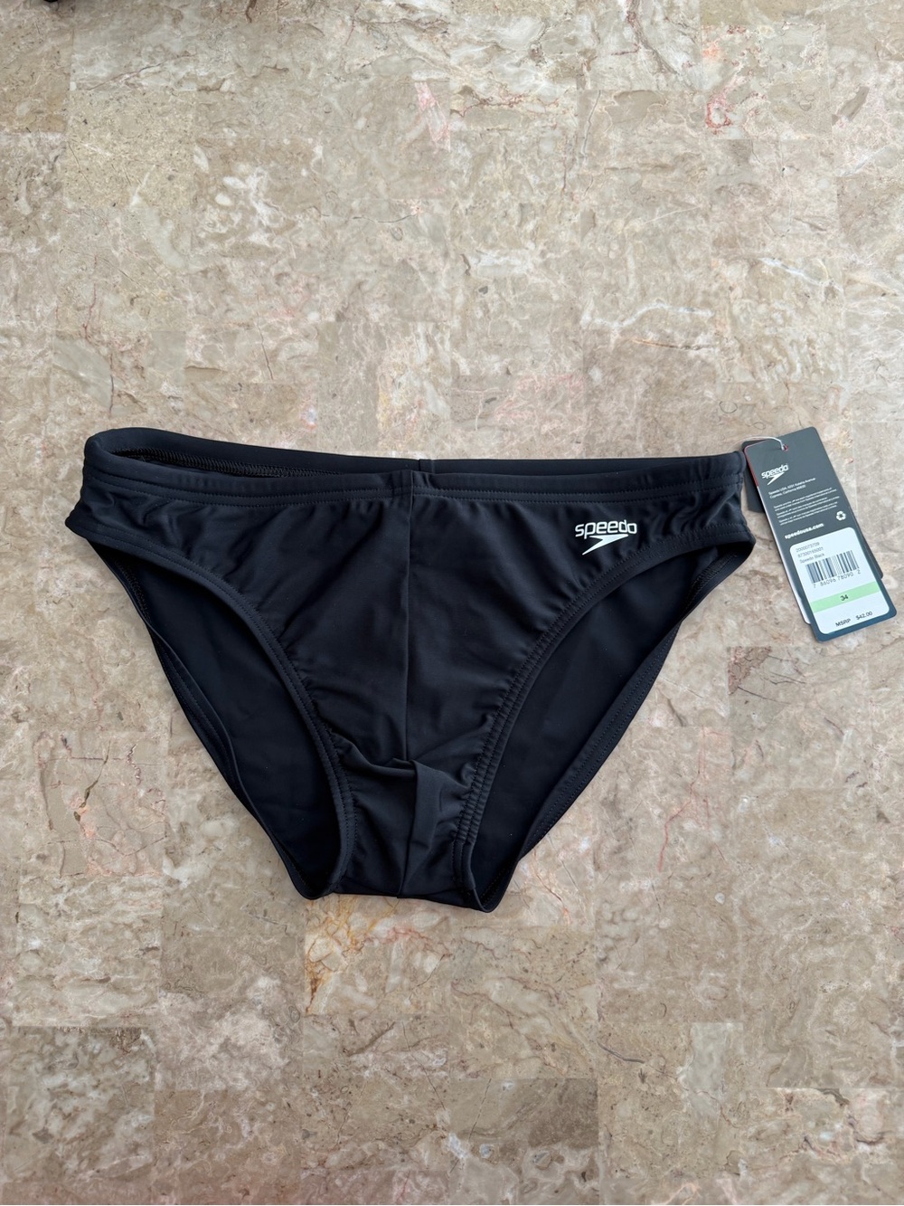Speedo Endurance+ Brief Swimsuit Racing Black size 34